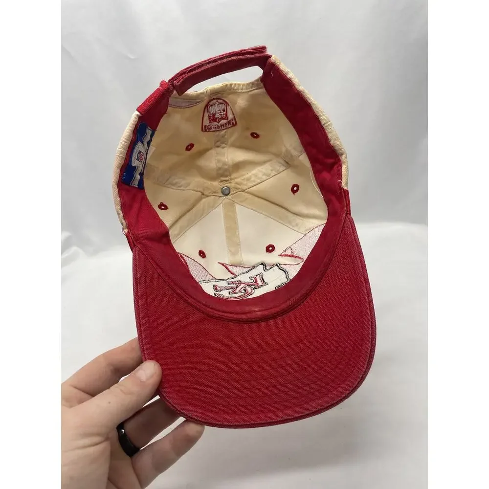 Vintage Reebok Kansas City Chiefs SharkTooth Hat Red White Strap‎ Back